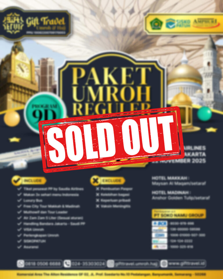 Umroh 9 hari 22 november 2025 soldout